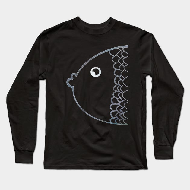 Colorful karp rainbow grey Long Sleeve T-Shirt by Uwaki